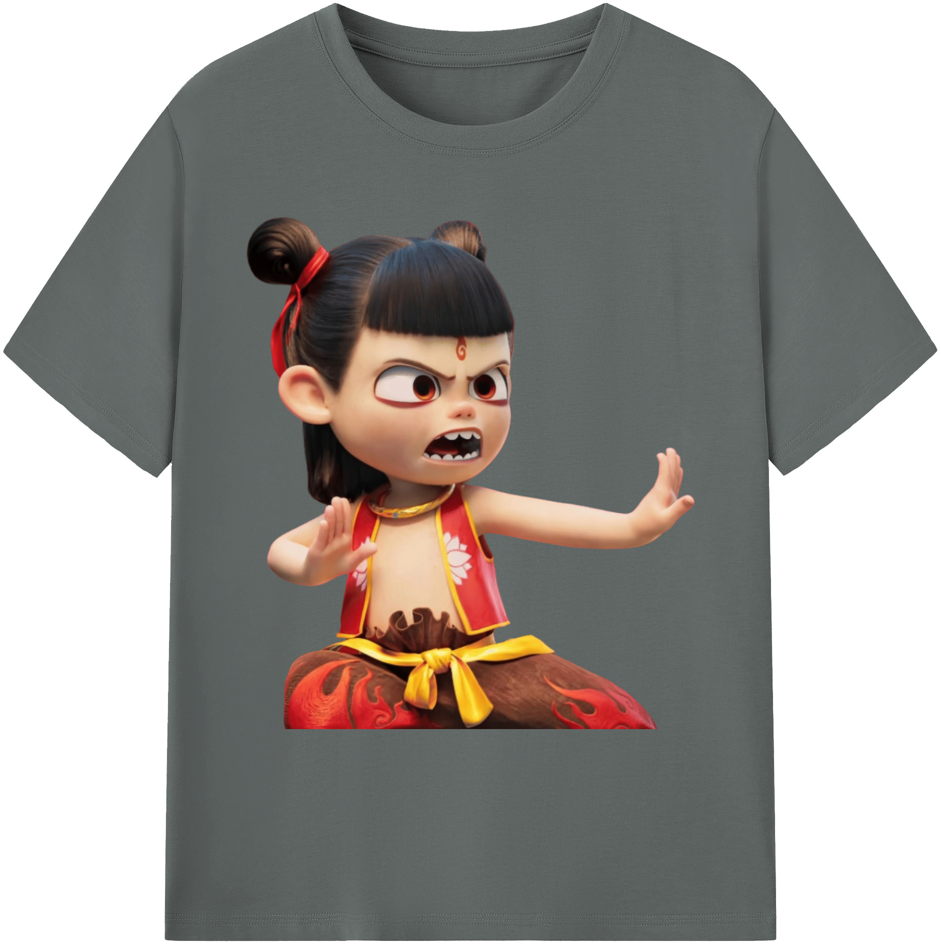 （画像用） Ne Zha 2 ナタ 魔童の大暴れ 綿100％ メンズ半袖Tシャツ｜肌触りやわらか＆通気性